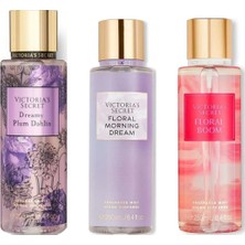 Victoria's Secret 3'lü Vücut Spreyi Seti - Floral Morning Dream + Dreamy Plum Dahlia + Floral Boom (3 x 250 Ml)