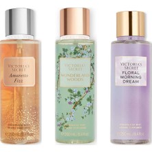 Victoria's Secret 3'lü Vücut Spreyi Seti - Floral Morning Dream + Amaretto Fizz + Wonderland Woods (3 x 250 Ml)