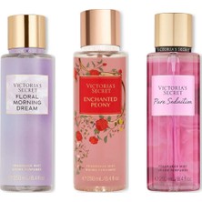 Victoria's Secret 3'lü Vücut Spreyi Seti - Floral Morning Dream + Pure Seduction + Enchanted Peony (3 x 250 Ml)