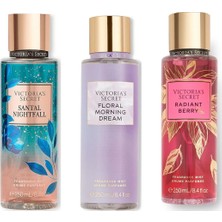 Victoria's Secret 3'lü Vücut Spreyi Seti - Floral Morning Dream + Santal Nightfall + Radiant Berry (3 x 250 Ml)