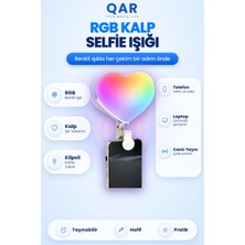 Rgb LED Klipsli Selfie ve Video Çekim Işığı Şarjlı 180° Ayarlanabilir Taşınabilir Kamera Aydınlatması