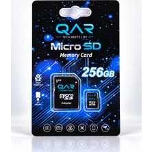 Qar Microsdxc Hafıza Kartı 256 Gb, Sd Adaptörlü, U1 Class 10, 100 Mb/s