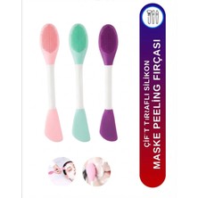 Lunare Çift Taraflı Silikon Yüz Maskesi Uygulama ve Peeling Fırçası