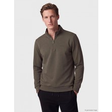 LC Waikiki Southblue Haki Dik Yaka Erkek Sweatshirt