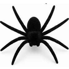 Saray Şaka Lateks Gerçekçi Şaka Örümceği - Kadife Dokulu Siyah Tarantula Şaka Oyuncağı