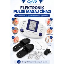 Masaj Cihazı Dijital Ekranlı 4 Pedli Ayak Masaj Terlikli Adaptörlü Set