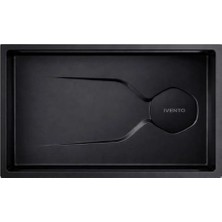 Ivento - Pvd Matte Black 75 cm Tezgahaltı / Tezgahüstü Paslanmaz Çelik Eviye Set  750*430*223