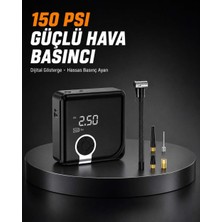 Bin1çeşit Dijital Ekranlı Diyafram Tip Kompresör 150 Psı Güçlü Motorlu