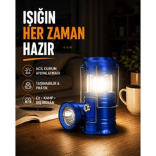 Bin1çeşit Güneş Enerjili Katlanabilir Kızaklı Kamp Feneri – USB Şarjlı, Çok Yönlü ve Dayanıklı Tasarım