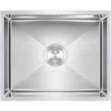 Ivento - Saten 54 cm Tezgahaltı / Tezgahüstü Paslanmaz Çelik Eviye 540*440*210