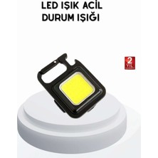 Bin1çeşit Mini 800 Lümen LED El Feneri – USB Şarjlı, 3 Kademeli Işık, Şişe Açacaklı Taşınabilir Tasarım