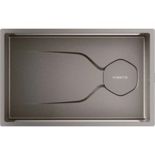 Ivento -  Nano Grey 75 cm Tezgahaltı / Tezgahüstü Paslanmaz Çelik Eviye Set  750*430*223