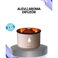 Bin1çeşit Volkan Efektli Aroma Difüzörü – Sessiz Çalışma, Otomatik Kapanma ve LED Işık