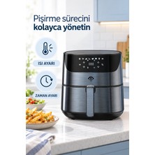 Robo Trident TAF-509 Xl Inox Airfryer Hava Fritözü