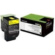 Lexmark 80C80Y0 (808Y) Sarı Orjinal Toner - CX410 / CX510 / CX310 (T3388)