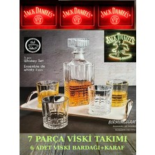 Madame Luda (Viski-Konyak-Likör-Votka-Tekila-Şarap) 7'li Set Kristal 1 Adet Sürahi 6 Adet Bardak Kadeh Takımı.