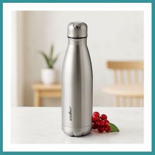 Bt Teknik 500 ml Paslanmaz Çelik Şişe Termos (Krom, Kaydırmaz Taban) Bez