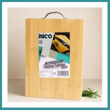 Bt Teknik Metal Kulplu Bambu Kesme Tahtası 26X36X1.7 cm Bez