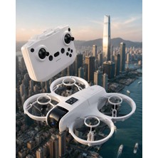 Bin1çeşit Işıklı Mini Drone Uzun Şarj Süreli ve Yedek Pervane Setli