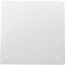 Çet-San Sıvaaltı Abs Kare Buat Kapağı 150X150X52 mm Elektrik Tesisat Kapağı KB.0363