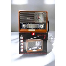 Yakup Tokatlı Moda Retro Bluetooth Radyo Ahşap Görünümlü USB Aux Sd Kart Girişli