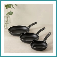 Bt Teknik Teflon 3 Parça Tava Seti (16-20-24 Cm) Bez