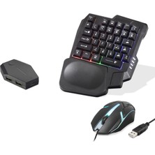 Yakup Tokatlı Moda Ytm Mobil Oyun Klavye Mouse Dönüştürücü Seti Rgb Siyah ND762