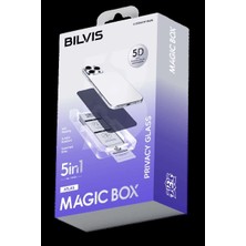 Bin1çeşit iPhone 17 Pro Bilvis 5in1 5d Magic Hayalet Cam Ekran Koruyucu - Siyah