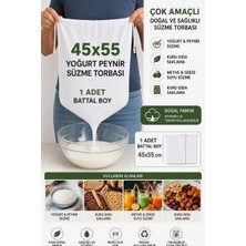 Öztürk Konsept 45X55 cm Yoğurt Peynir Süzme Torbası | Süt, Lor Peyniri, Meyve Suyu ve Yoğurt Süzme Bezi | Dayanıklı Gıda Temasına Uygun Filtre Torbası 1 Adettir