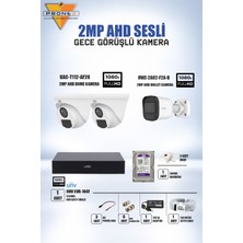 Uniwiz Unv 3'lü 2mp Ahd Gece Görüşlü Sesli Kamera Seti