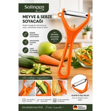 Solingen Meyve Sebze Soyacağı Paslanmaz Çelik Profesyonel Soyacak Turuncu