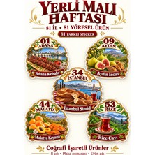 Cakaybu Yerli Malı Haftası 81 Il Coğrafi Işaretli Ürünler Sticker Seti