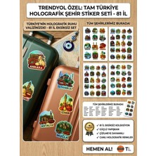 Cakaybu 81 Il Türkiye Şehirleri Holografik Sticker Seti - Suya Dayanıklı - Tüm Şehirler