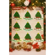 Cakaybu Merry Christmas Ağaç Sticker – 9’lu Yılbaşı – Hediye Paketi