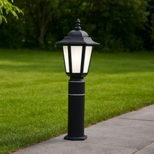 Trendexa Zita Klas 60 cm Bahçe Aydınlatma Direk Lambası | Dış Mekan Set Üstü Aplik | E27 Duylu | IP54 | 220V | Siyah Renk | Ampul Hariç | Yerli Üretim | Kırılmaz, Yanmaz Gövde