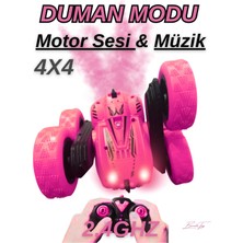 Boratila Toys Uzaktan Kumandalı Duman Modlu Işıklı Şarjlı Motor Sesli Müzikli 2.4ghz Akrobat Araba