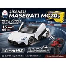 Boratila Toys 2.4 Ghz 1:16 Ölçek Uzaktan Kumandalı Araba Metal Gövde Full Fonksiyon Lisanlı Pilli Maserati MC20