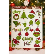 Cakaybu Grinch Sticker Seti – Yılbaşı Temalı Noel Sticker Sayfası |