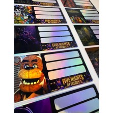 Cakaybu Fıve Nıghts At Freddy's ( Fnaf )Defter Etiketi (Pp Etiket Suya Dayanıklı, Yırtılmaz )Hologram