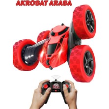 Boratila Toys Uzaktan Kumandalı Işıklı Şarjlı 2.4 Ghz Kırılmaz Akrobat Araba