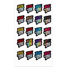 Cakaybu Ride Or Die Hologram Sticker Seti 20 Parça – Laptop, Valiz, Bisiklet Kadro, Suya Dayanıklı Renkli Etiket