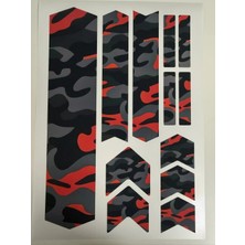 Cakaybu Kamuflaj Bisiklet Kadro Sticker Seti – Camo Frame Koruma Sticker –