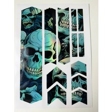Cakaybu Skull Bisiklet Sticker Seti – Kuru Kafa Etiket