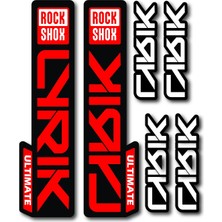 Cakaybu Rock Shox Lyrik Ultimate Ön Maşa Sticker Seti – 22,55,7 cm + 10X2,4 cm
