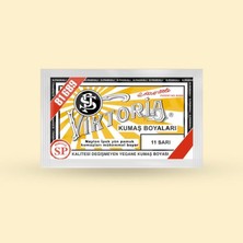 Str Store Viktoria Kumaş Boyasi 11 Sarı - (3 Paket Boya + 2 Paket Fiske)