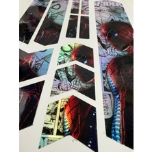 Cakaybu Spider-Man Temalı Holografik Bisiklet Kadro Sticker Seti – 12 Parça
