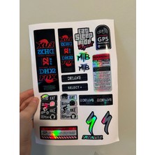 Cakaybu Mtb Karışık Sticker Seti – Fox, Rockshox, Gps, Eat Sleep Ride – Bisiklet & Amortisör Sticker Paketi