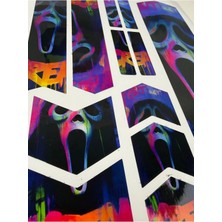 Cakaybu Neon Scream Mask Holografik Bisiklet Kadro Sticker Seti – 12 Parça – Suya Dayanıklı