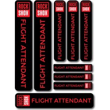 Cakaybu Rockshox Flight Attendant Maşa Sticker Seti 21X4 cm – 14X3 cm Yan Etiketli