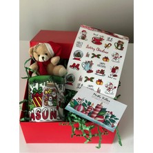 Cakaybu Hediye Kutusu Yılbaşı Yeni Yıl Kupa Seti 12 ( Kupa , Sticker ,  Anahtarlık  )